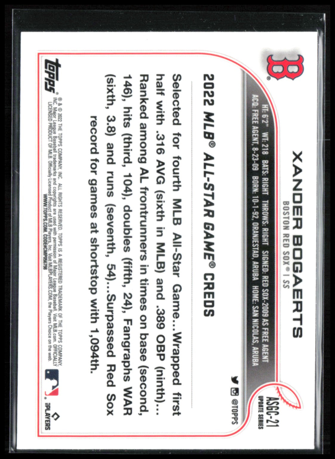 Xander Bogaerts ASG Refrator