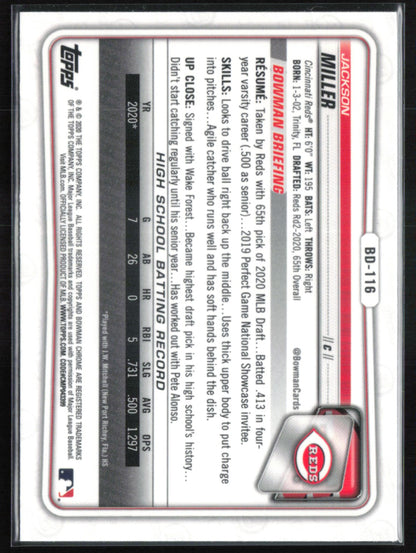 Jackson Miller 1st Bowman Sapphire