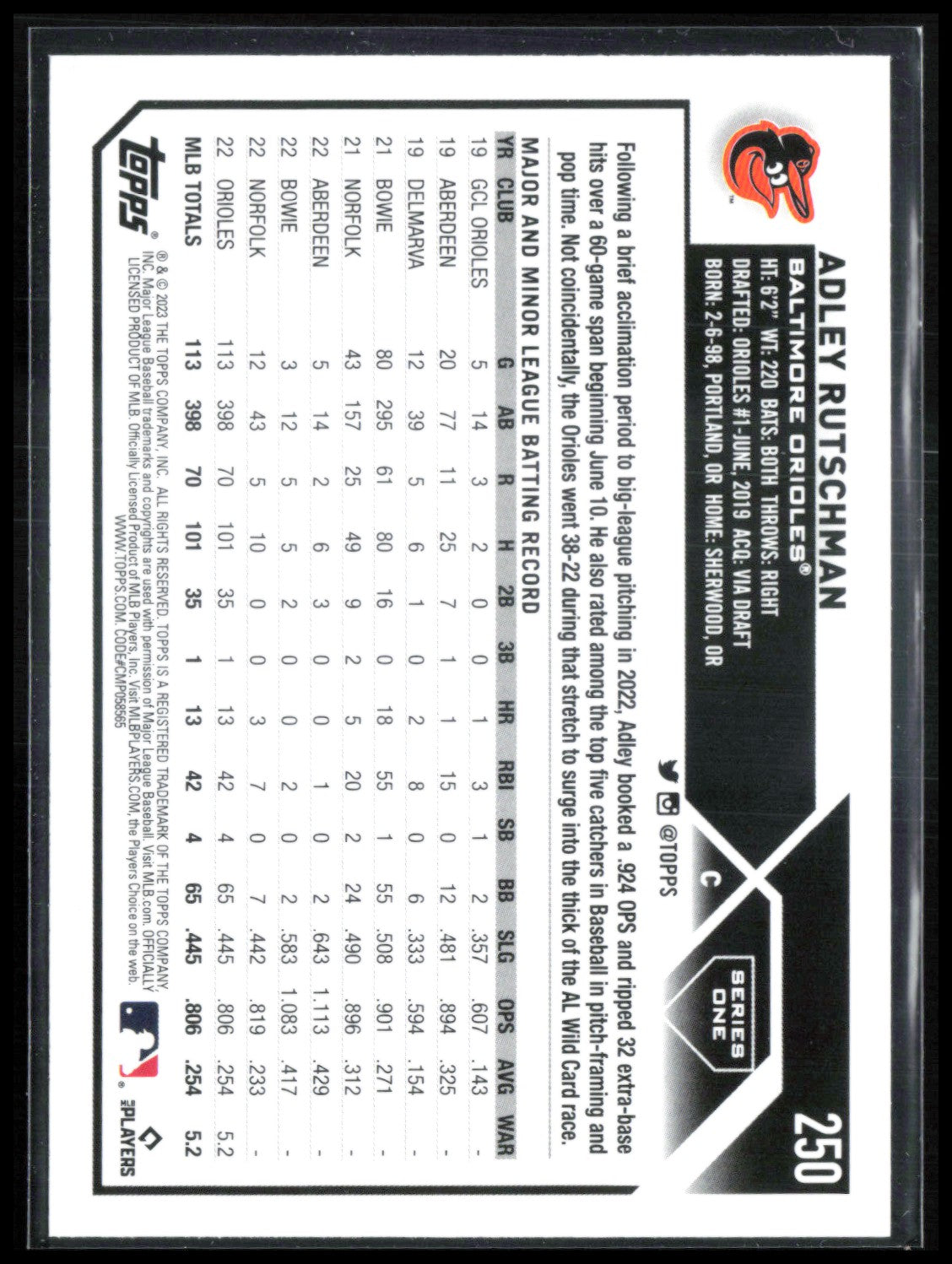 Adley Rutschman RC Rookie Cup