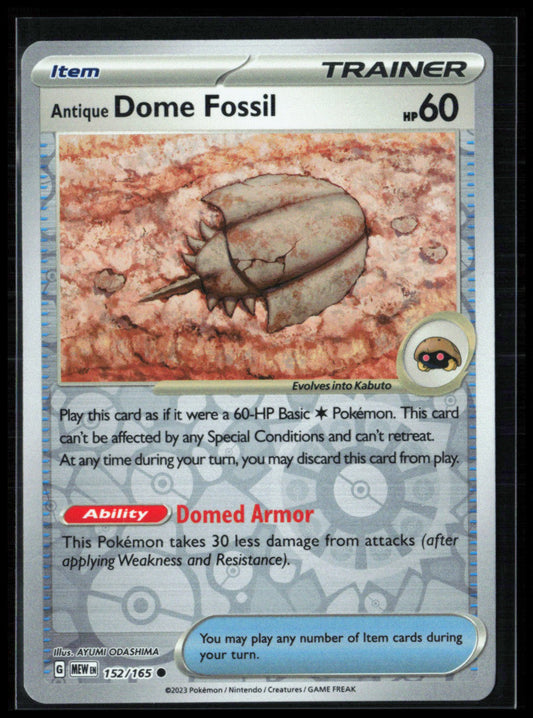 Antique Dome Fossil Reverse Holo