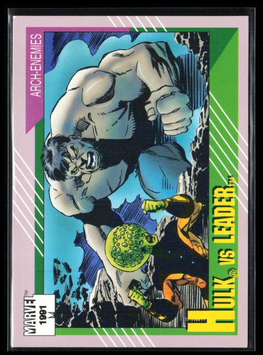 Hulk vs Leader 1991 Marvel Impel
