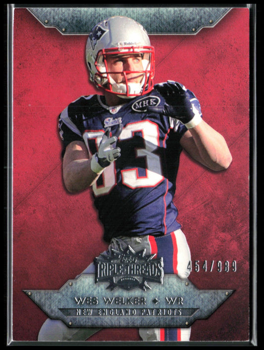 Wes Welker /989 Topps Triple Threads