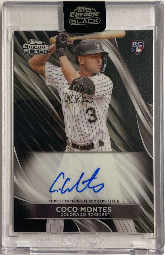 Coco Montes RC Auto Topps Chrome Black