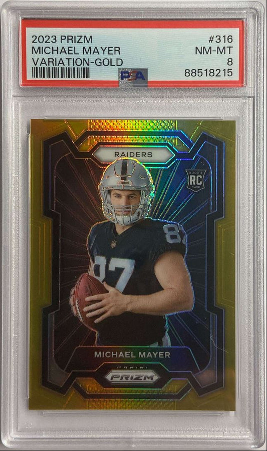 Michael Mayer RC Variation Gold /10 2023 Prizm PSA 8