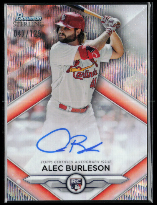 Alec Burleson RC Auto /125 Wave 2023 Bowman Sterling