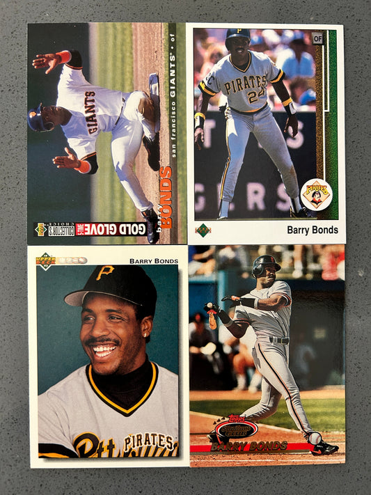 4-Card Barry Bonds Lot #156