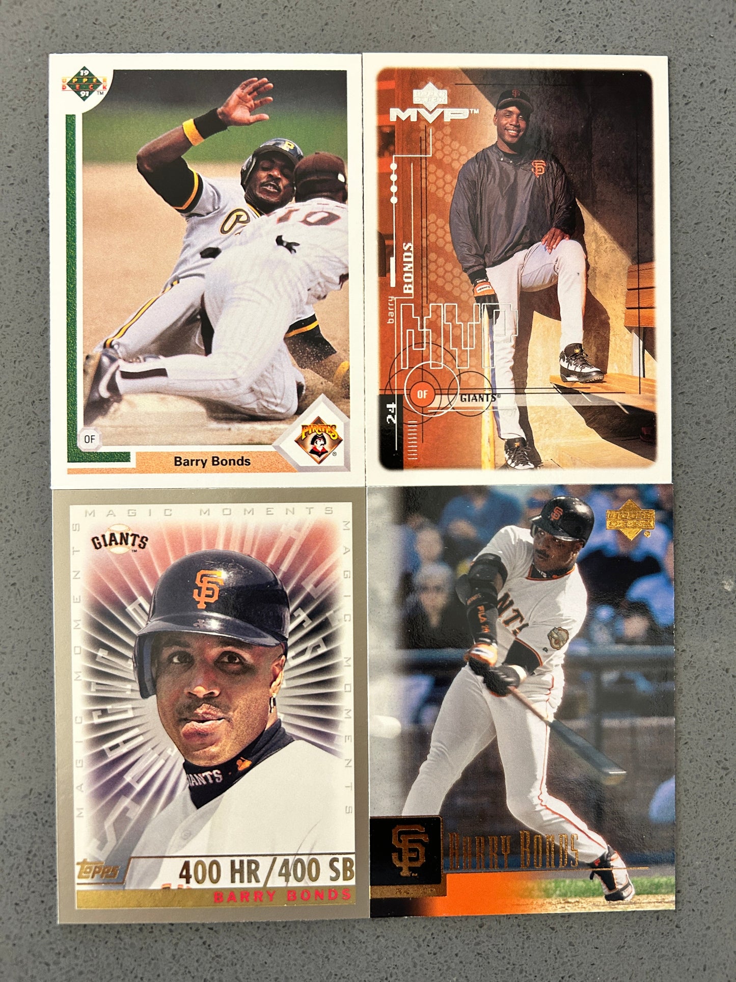 4-Card Barry Bonds Lot #157