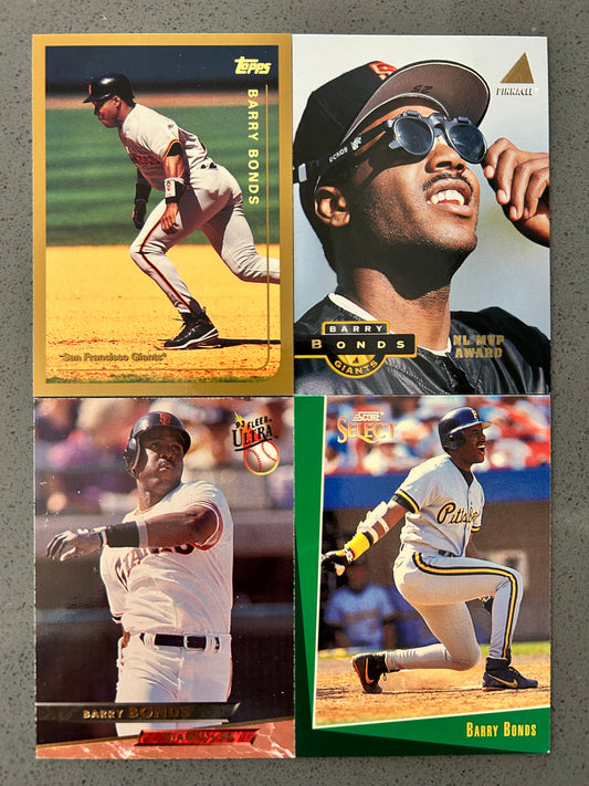 4-Card Barry Bonds Lot #158