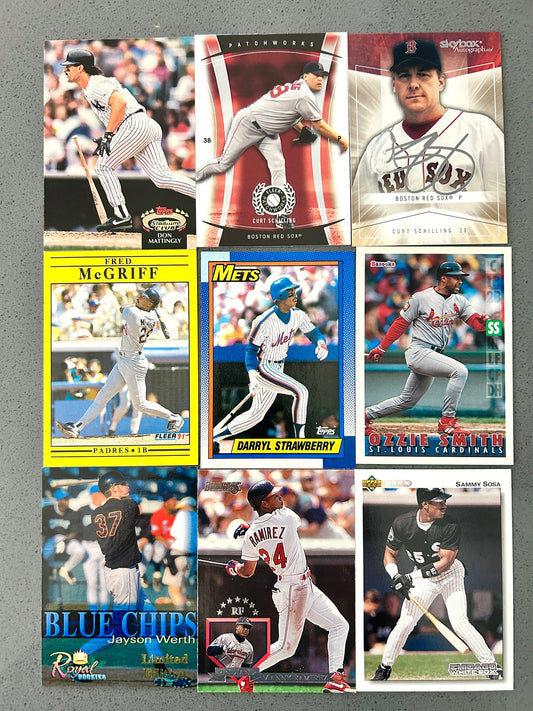 9-Card Mixed Baseball Lot #063