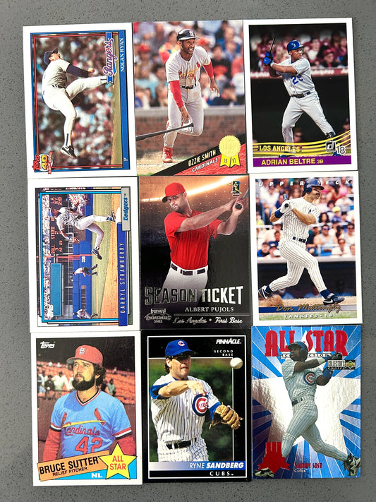 9-Card Mixed Baseball Lot #066