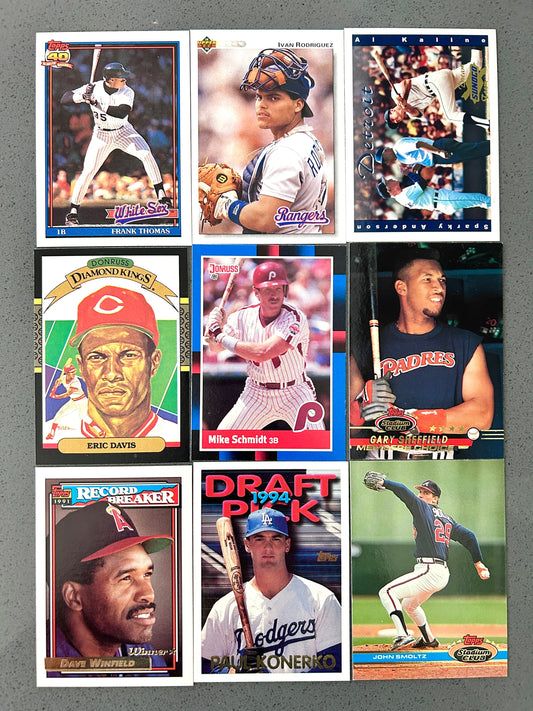 9-Card Mixed Baseball Lot #067