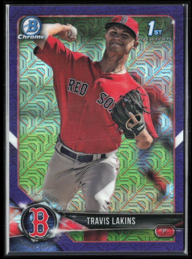 Travis Lakins 1st Bowman Purple Mojo /250