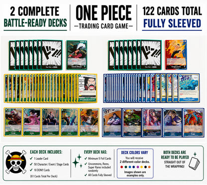 2x Full Starter Decks for One Piece Trading Card Game
