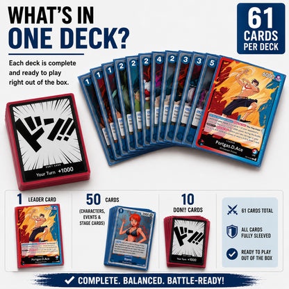 2x Full Starter Decks for One Piece Trading Card Game