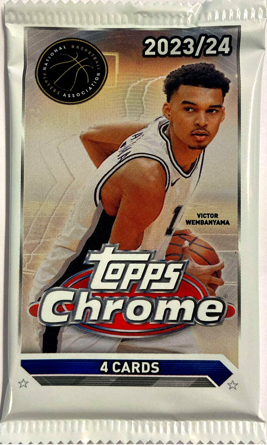 2023-24 Topps Chrome Basketball Single Pack (From Blaster, 4 Cards)