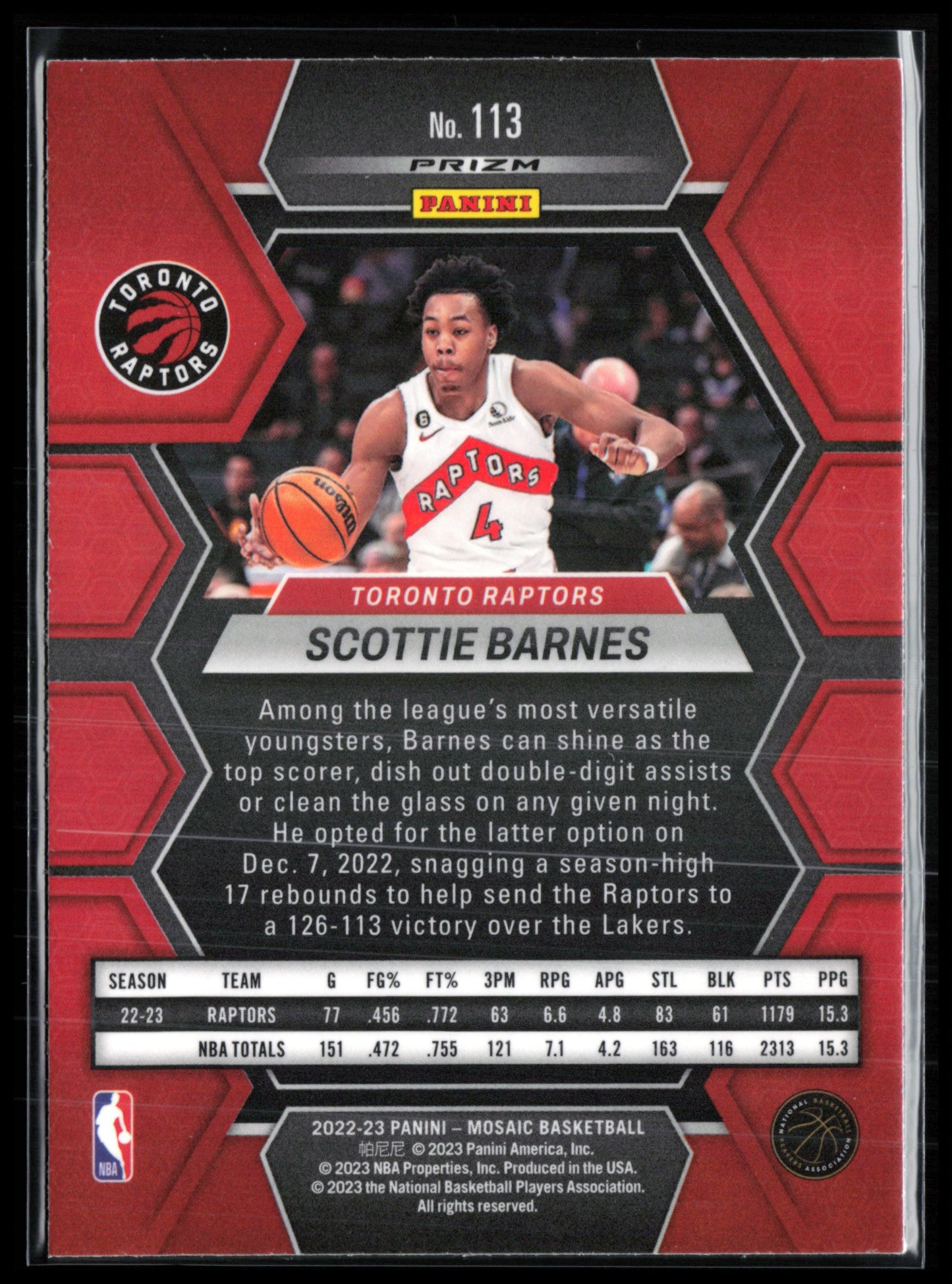 Scottie Barnes White Sparkle Prizm