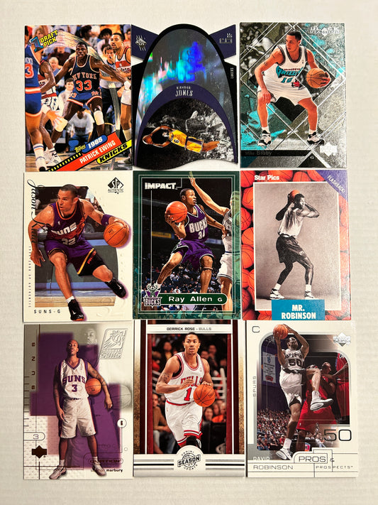 9-Card Mixed Basketball Lot #015