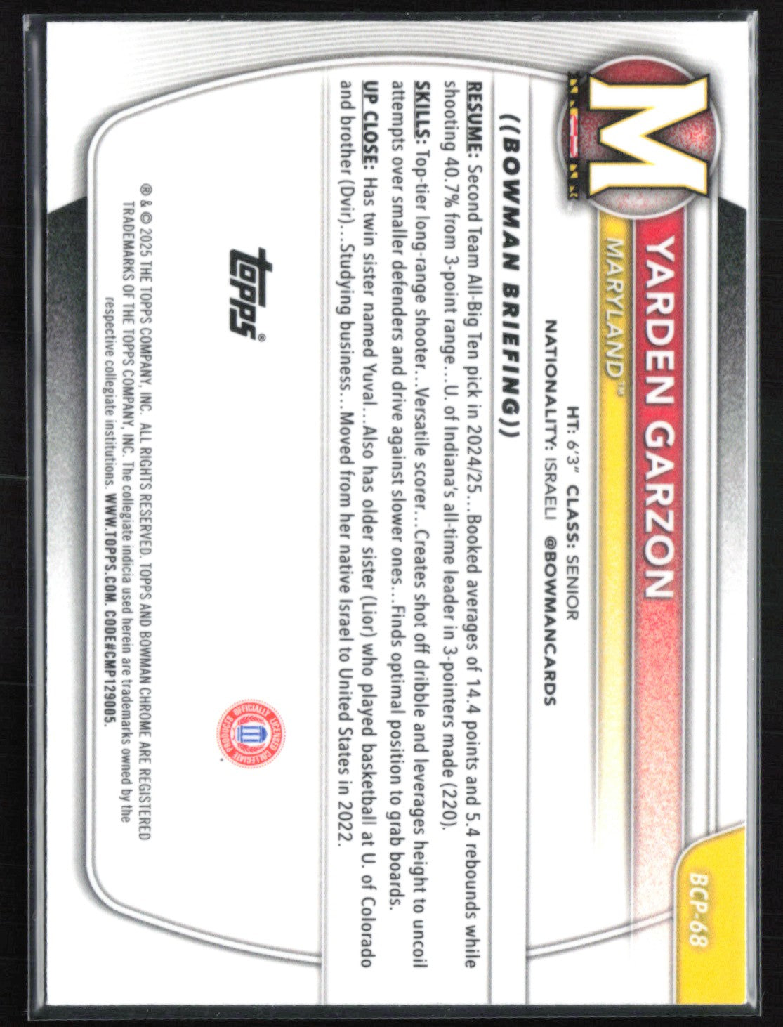 Yarden Garzon 1st Bowman Mojo
