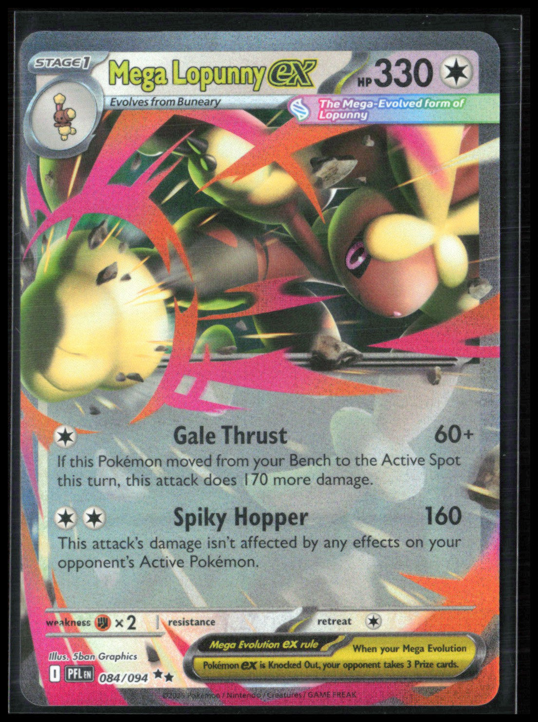 Mega Lopunny ex - 084/094 Double Rare Phantasmal Flames