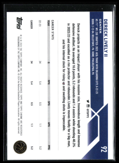 Dereck Lively II RC