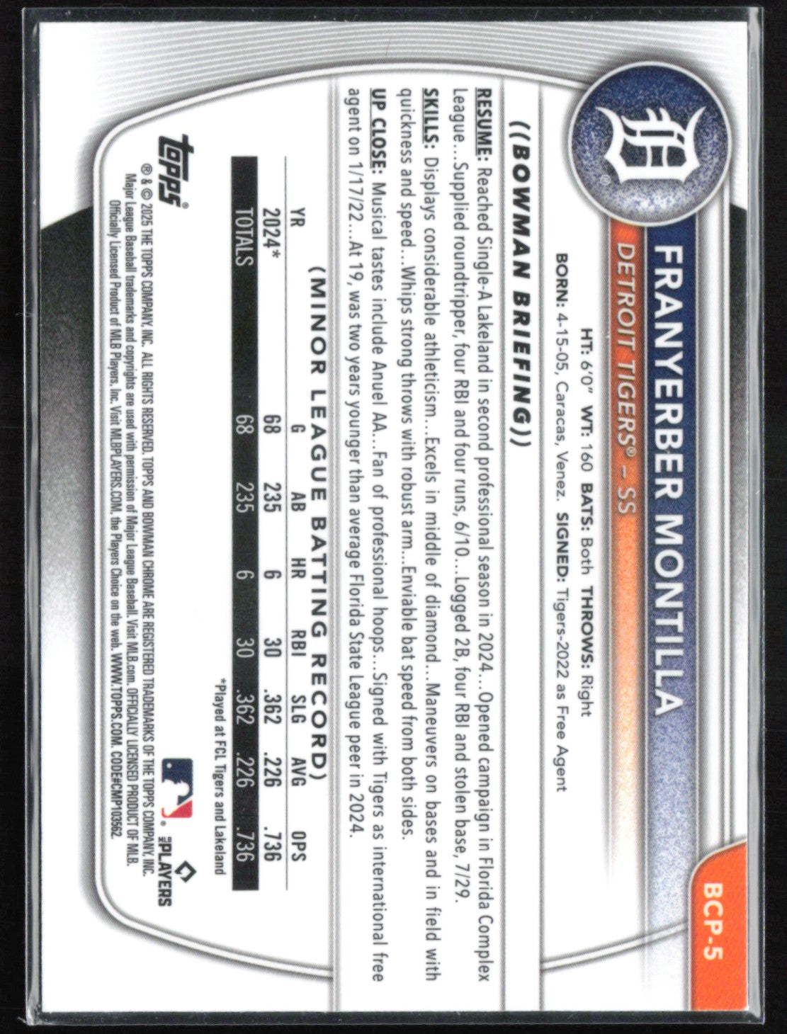 Franyerber Montilla 1st Bowman Mojo