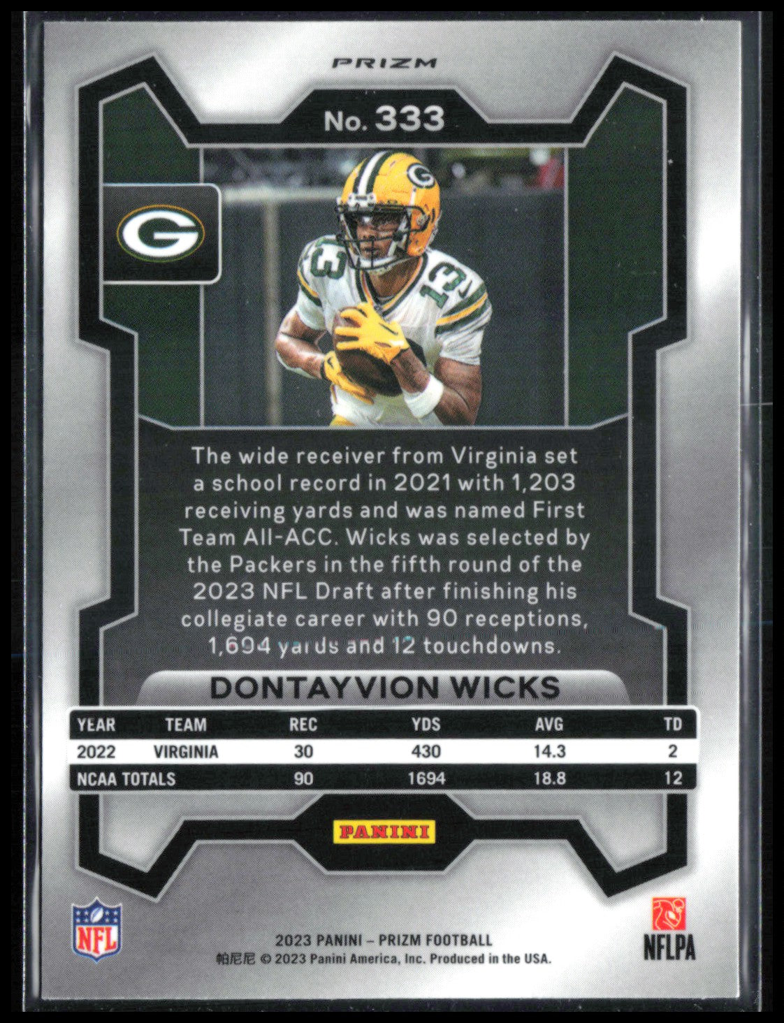 Dontayvion Wicks RC Green Wave