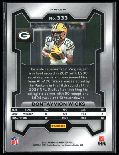 Dontayvion Wicks RC Green Wave
