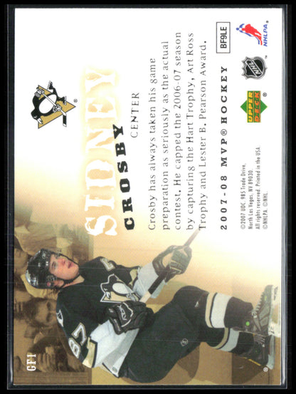 Sidney Crosby 2007 UD MVP Game Faces