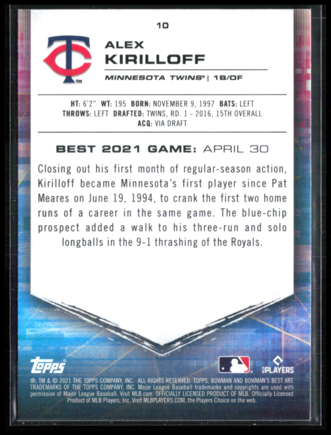 Alex Kirilloff RC