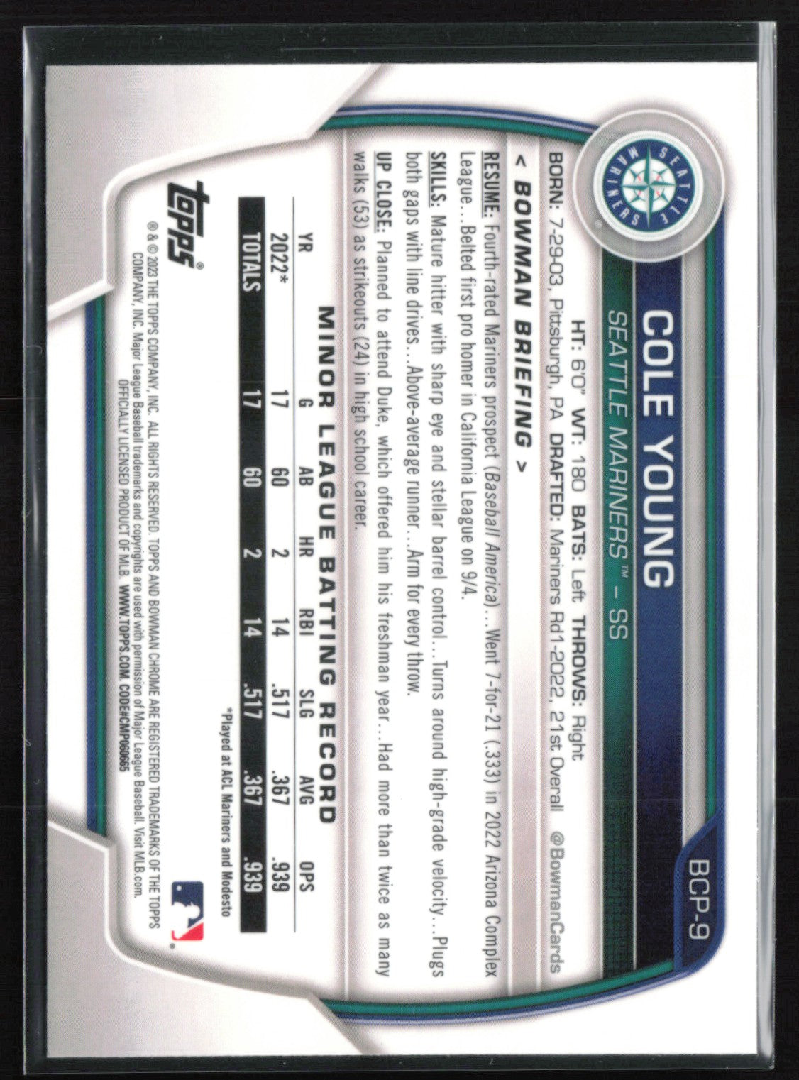 Cole Young Prospects