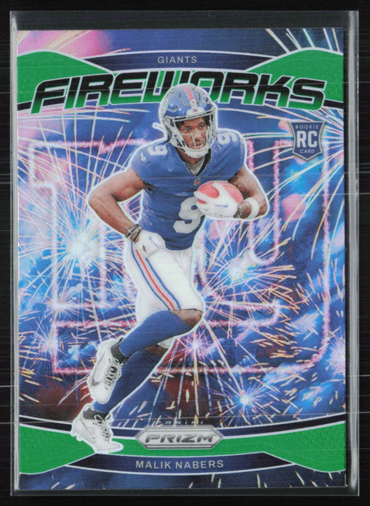 Malik Nabers RC Fireworks Green Prizm