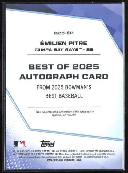 Emilien Pitre Auto 2025 Bowman's Best