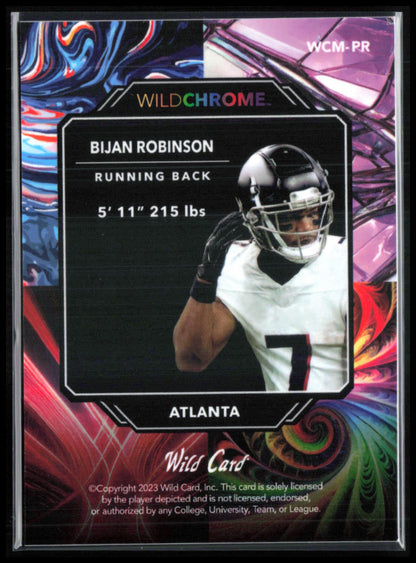 Bijan Robinson RC /5 Wild Card Wildchrome Pro Look Football Promo