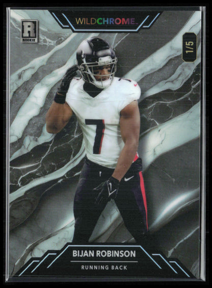 Bijan Robinson RC /5 Wild Card Wildchrome Pro Look Football Promo