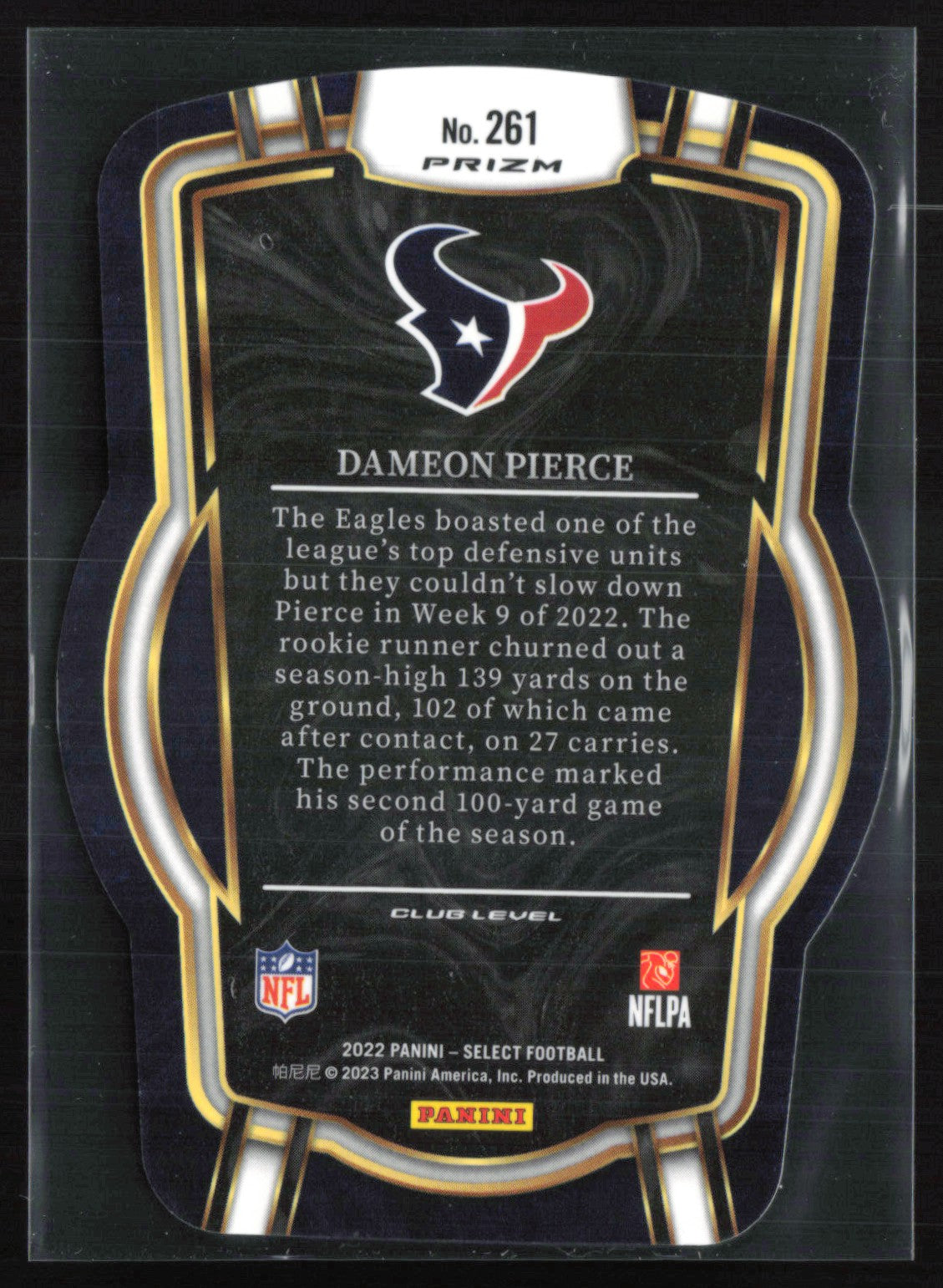 Dameon Pierce RC Black Green Die-Cut