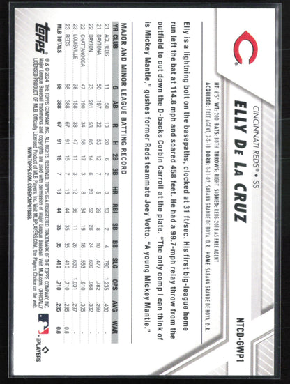 Elly De La Cruz RC Topps Trading Card Day