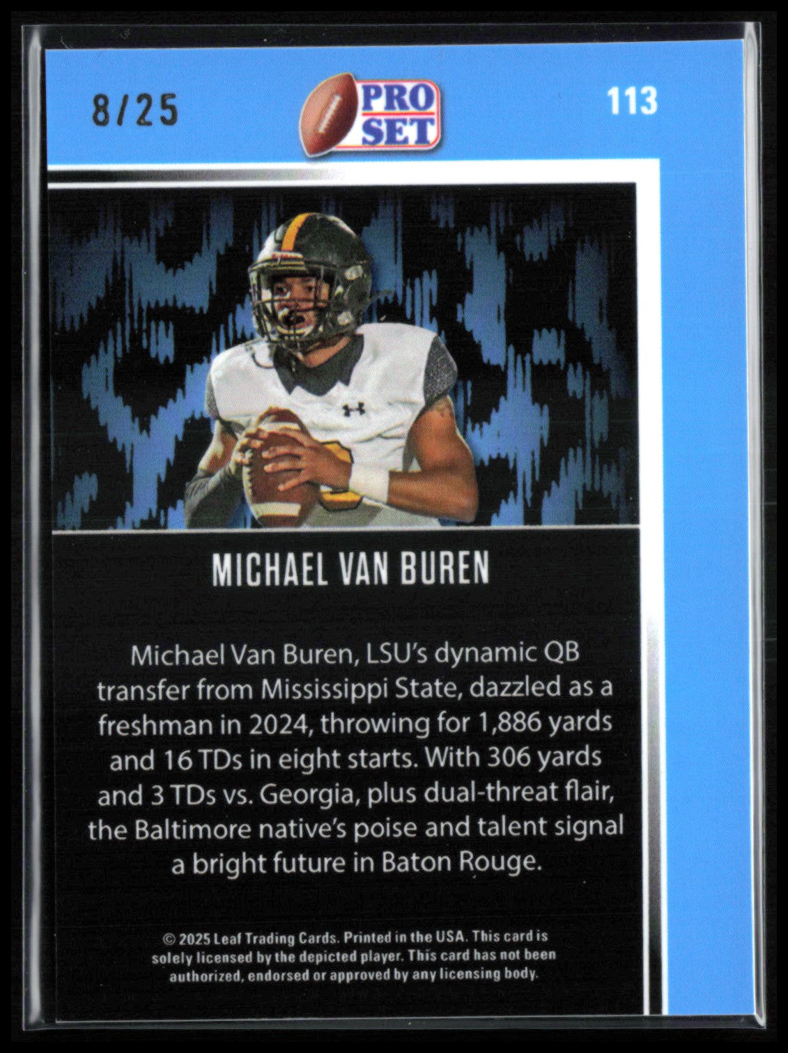 Michael Van Buren /25 Pro Set 2025 Leaf