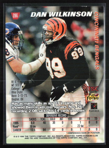 Dan Wilkinson 1996 Topps Dot Matrix