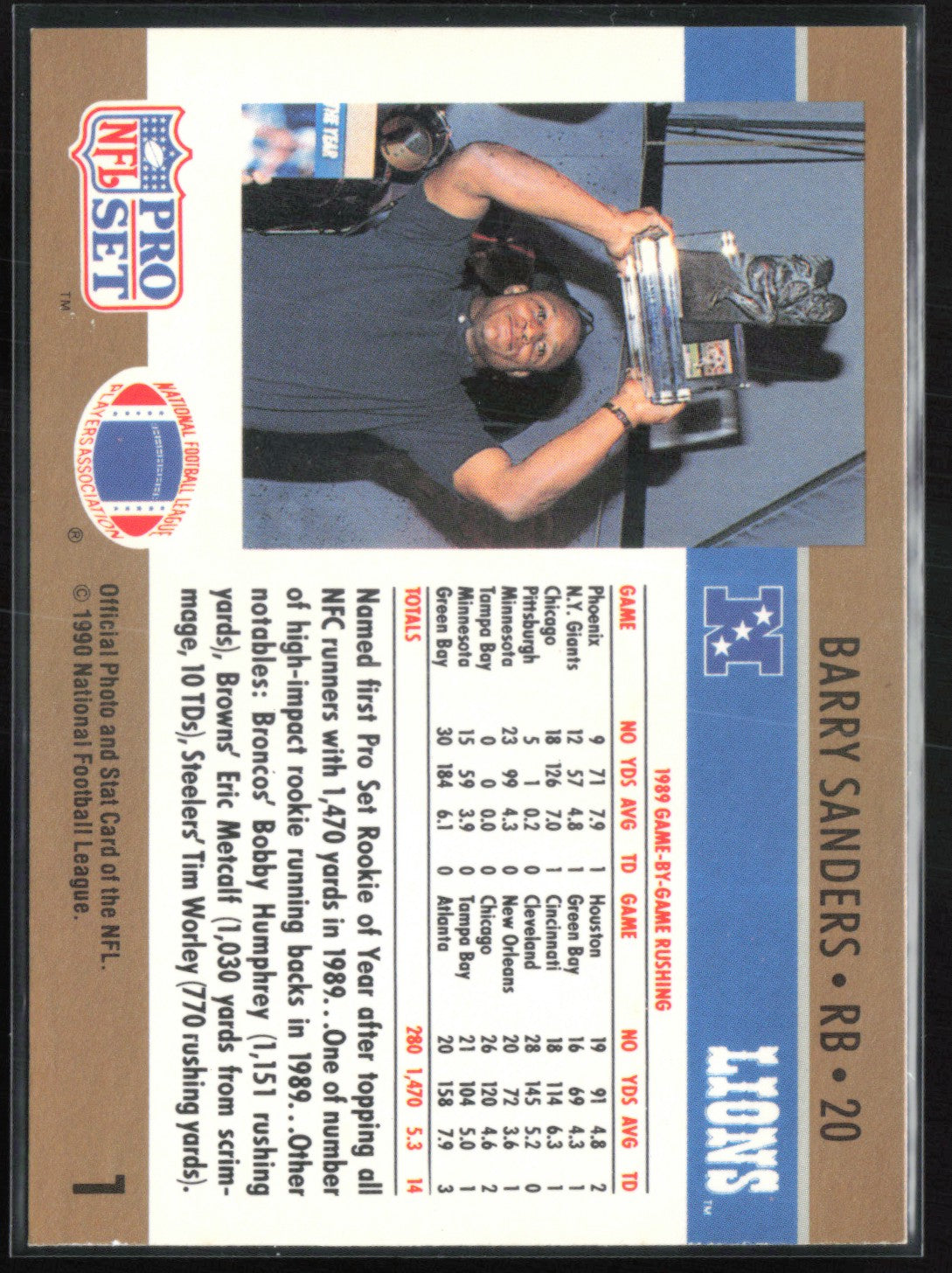Barry Sanders 1990 Pro Set
