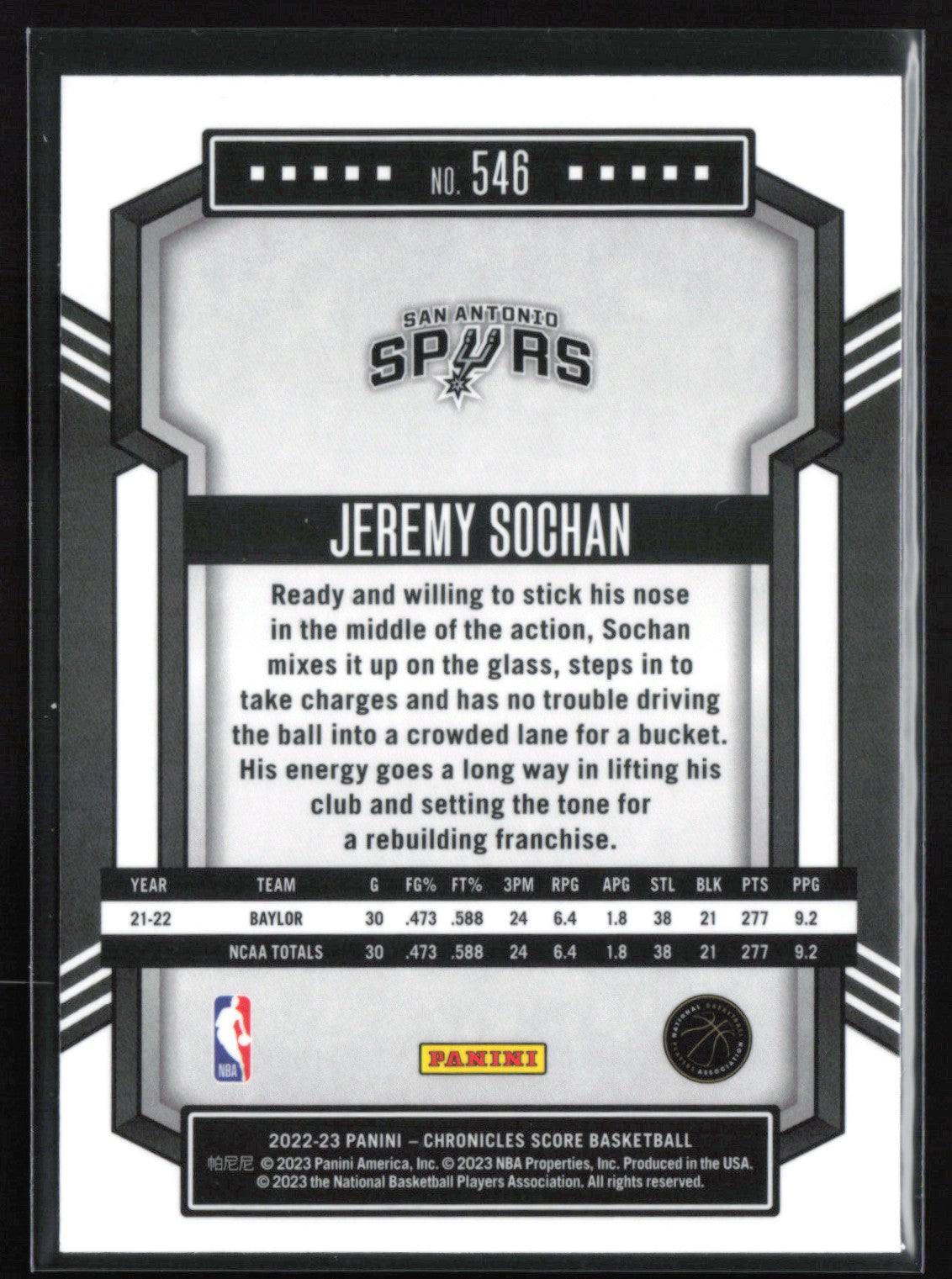 Jeremy Sochan RC