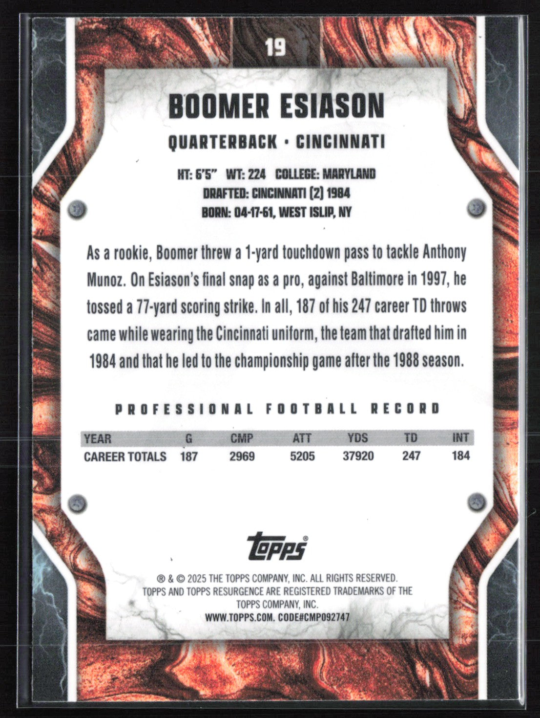 Boomer Esiason Pink Wave /199