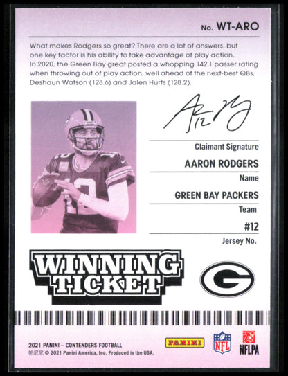Aaron Rodgers Winning Ticket