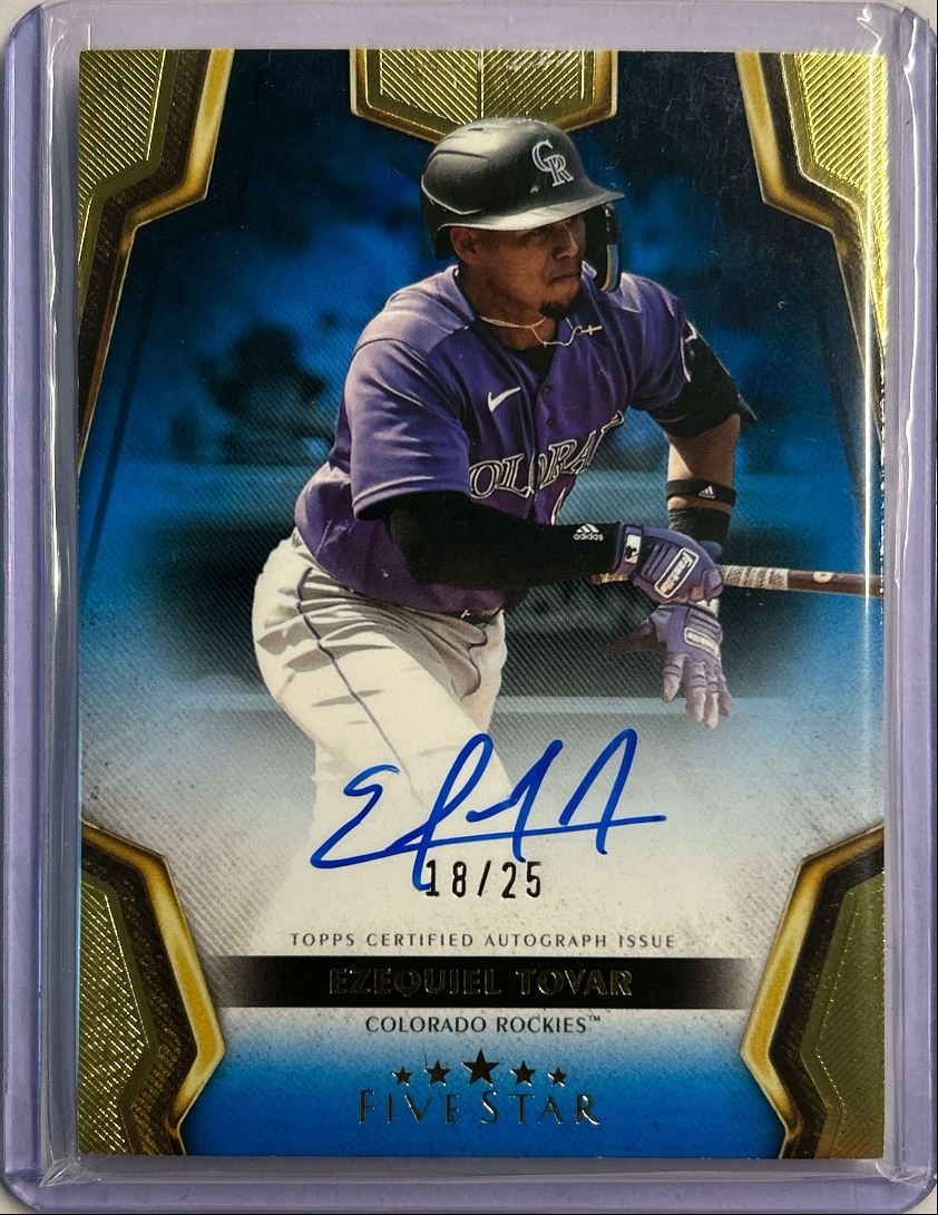 Ezequiel Tovar Auto Blue /25 Topps Five Star