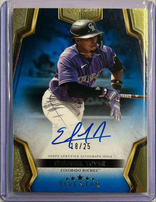 Ezequiel Tovar Auto Blue /25 Topps Five Star