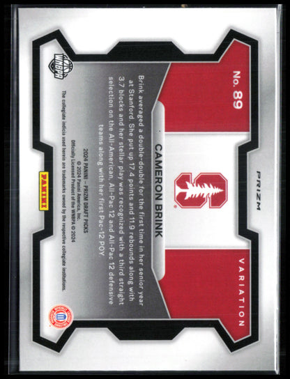 Cameron Brink RC Green Prizm Variation