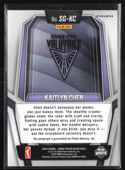 Kaitlyn Chen RC Auto Silver 2025 WNBA Prizm
