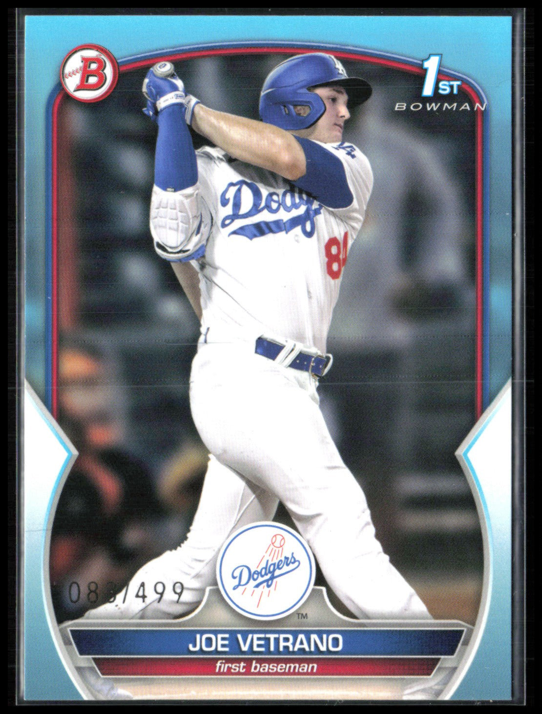 Joe Vetrano 1st Bowman Sky Blue /499