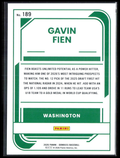 Gavin Fien Rated Prospect Red Blue
