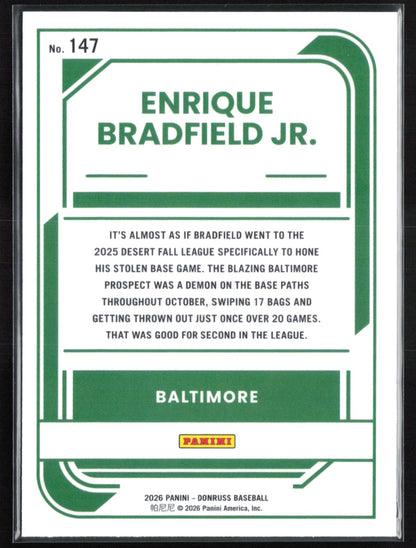 Enrique Bradfield Jr. Rated Prospect