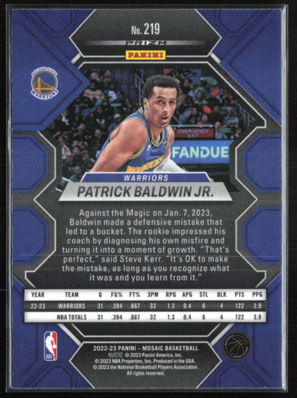 Patrick Baldwin Jr. RC Green Mosaic